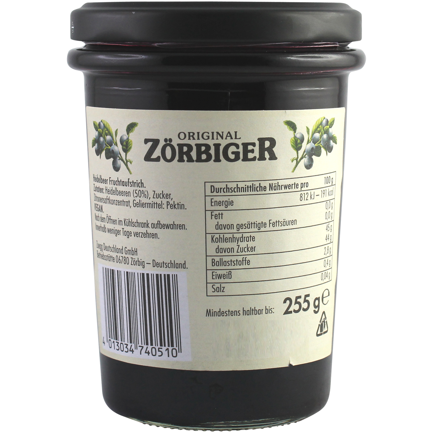 Ossikiste de Original Zörbiger Heidelbeer Fruchtaufstrich 255g