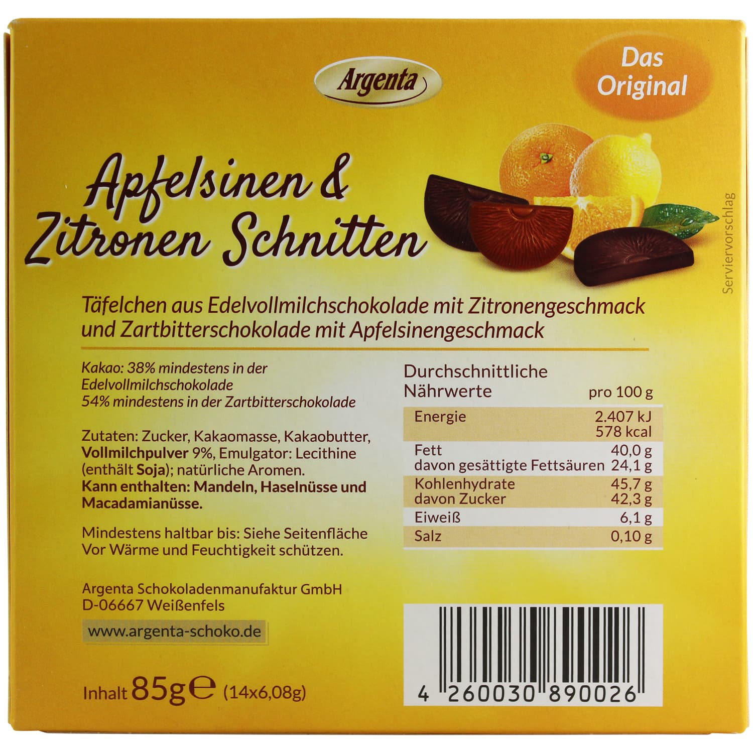 Ossikiste.de | Argenta Apfelsinen &amp; Zitronenschnitten 85 g | online kaufen